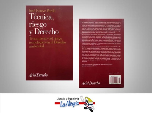 [9788434416253] TECNICA RIESGO Y DERECHO  TEMATICA DERECHO AUTOR PARDO JOSE ESTEVE EDITORIAL ARIEL