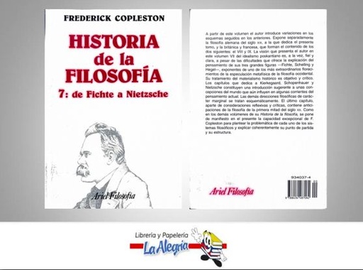 [9788434487062] HISTORIA DE LA FILOSOFIA 7 FICHTE A NIET  TEMATICA HISTORIA AUTOR MANUEL SACRISTIAN EDITORIAL EDITORIAL ARIEL