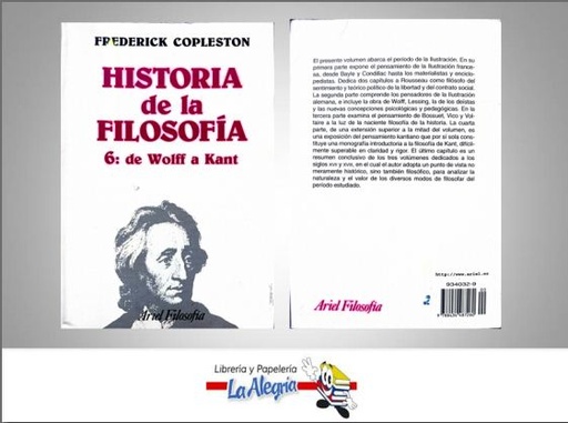 [9788434487260] HISTORIA DE LA FILOSOFIA 6 WOLFF A KANT  TEMATICA HISTORIA AUTOR MANUEL SACRISTIAN EDITORIAL EDITORIAL ARIEL