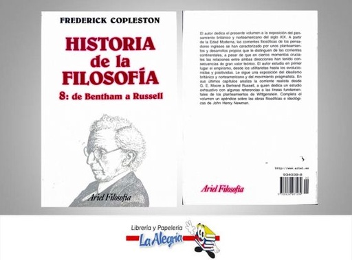 [9788434487284] HISTORIA DE LA FILOSOFIA 8 BENTHAM  TEMATICA HISTORIA AUTOR COPLESTON, FREDERICK EDITORIAL ARIEL