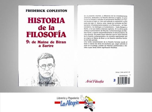 [9788434487291] HISTORIA DE LA FILOSOFIA MAINE DE BIRAN  TEMATICA HISTORIA AUTOR COPLESTON, FREDERICK EDITORIAL EDITORIAL ARIEL