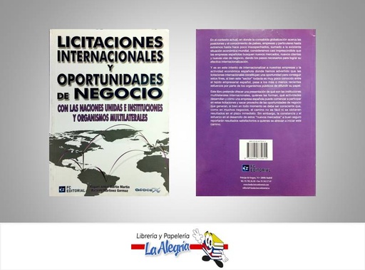 [9788492735815] LICITACIONES INTERNACIONALES Y OPORTUNID  TEMATICA NEGOCIOS Y GERENCIA AUTOR MARTIN MARTIN, MIGUEL EDITORIAL FC EDITORIAL