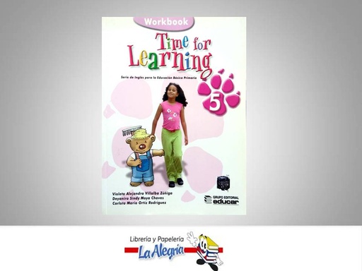 [9789580510482] TIME FOR LEARNING 5 WORKBOOK  TEMATICA IDIOMAS AUTOR VILLALBA VIOLETA EDITORIAL EDUCAR