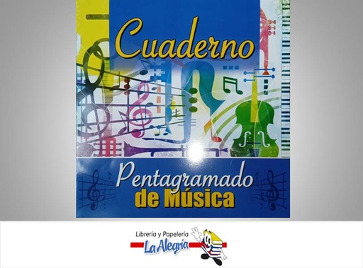 [9789807674089] CUADERNO DE MUSICA 6 PENTAGRAMADO 21.5X21CM 46 HOJAS MARCA S/M