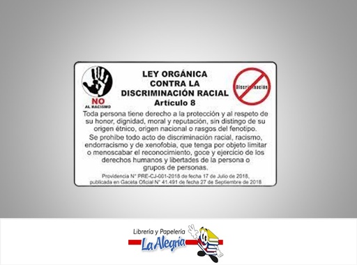 [AFG163] AFICHE GRANDE CONTRA ACTOS DISCRIMINACIO MARCA S/M   