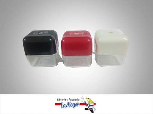 [ASTRO] SACAPUNTA C/DEP PLAST CUADRADO TRANSP UN MARCA S/M   