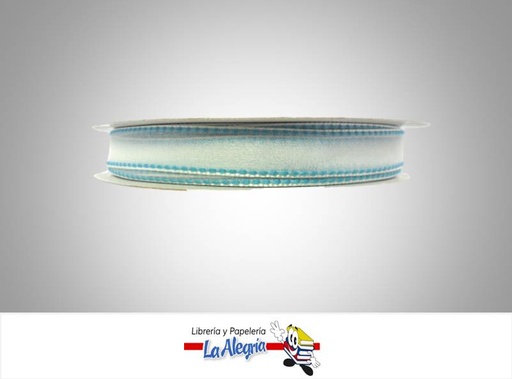 [B56203008] CINTA ORGANZA 13MM AZUL CIELO XMETRO MARCA S/M   