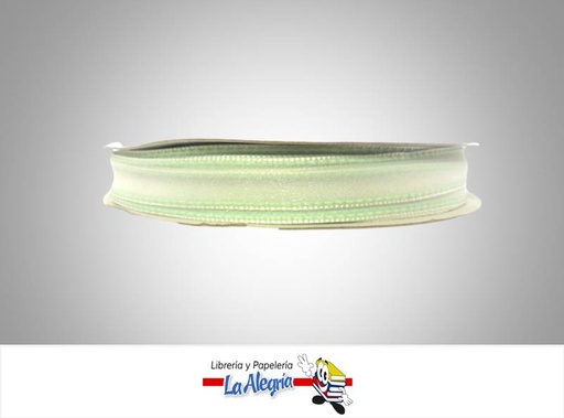 [B56203067] CINTA ORGANZA 13MM VERDE AGUA X METRO MARCA S/M