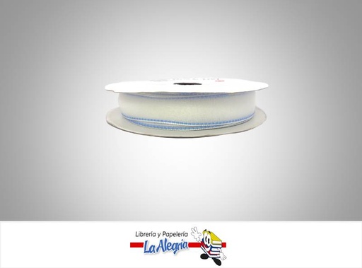 [B56204008] CINTA ORGANZA 23MM AZUL CIELO XMETRO MARCA S/M   