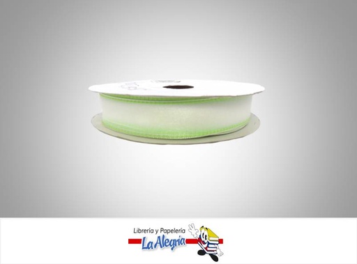 [B56204073] CINTA ORGANZA 23MM VERDE MANZANA XMETRO MARCA S/M   