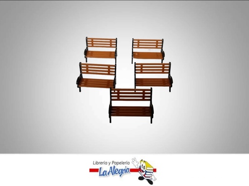 [BANCO01] BANCO DE PARADA P/MAQUETA 1:50 PACK 5 UN MARCA S/M   