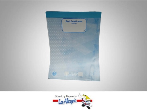 [BLOCKCUAD080] BLOCKCUADRICULADO 80 HOJAS CARTA MARCA INVERSIONES RESMIPAR   
