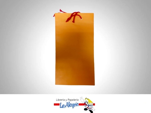 [BU10042] BOLSA DE REGALO KRAFT 14 X 25 CM NARANJA MARCA CROMO DISEÑOS   