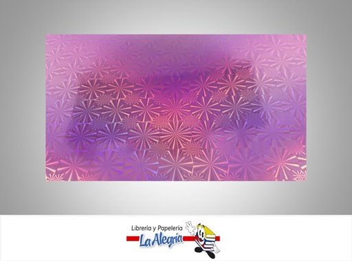 [CDFHOL061] CARTULINA DOBLE FAZ HOLOGRAFICA 50X70 ROSA FLORAL 230GR MARCA S/M
