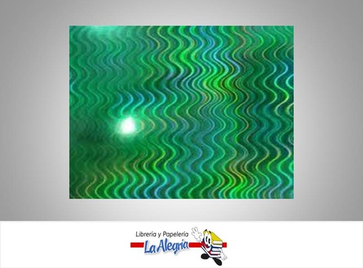 [CDFHOL066] CARTULINA DOBLE FAZ HOLOGRAFICA 50X70CM VERDE ONDAS 230GR MARCA S/M