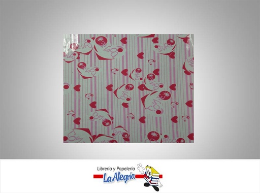 [CELOFANCOR] PAPEL CELOFAN 70CM TRANSPARENTE CORAZON X METRO MARCA S/M