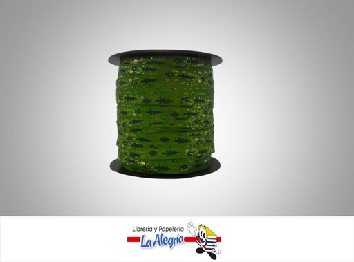 [CIDA006] CINTA DECORADA 09MM VERDE/ARBOLITO XMT MARCA BOLIS   