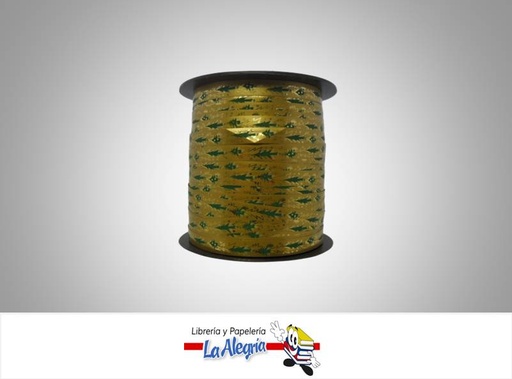 [CIDA018] CINTA DECORADA 09MMDORADA/ARBOLITO XM MARCA BOLIS   