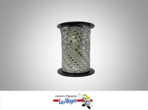 [CIDE019] CINTA DECORADA 9MM PLAT/ESTRELLAS XMETRO MARCA BOLIS   