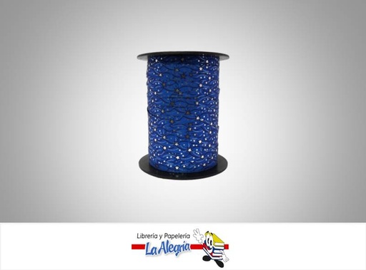 [CIDE023] CINTA DECORADA 9MM AZUL REY/ESTRELLAS XM MARCA BOLIS   