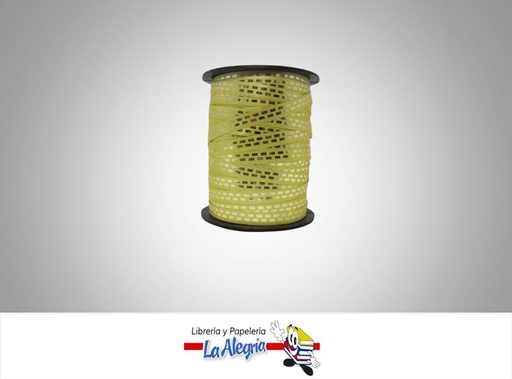 [CIDL018] CINTA DECORADA 9MM DORADA/LINEAS XMETRO MARCA S/M   