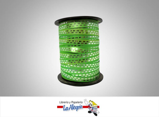 [CIDL068] CINTA DECORADA 9MM VERDE/LINEAS XMETRO MARCA S/M   