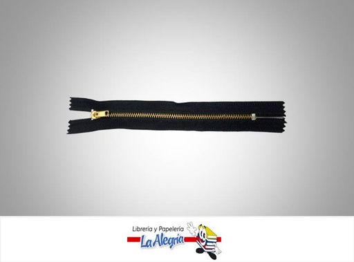 [CIERRE15H002] CIERRE METALICO 15CM NEGRO UND MARCA S/M   