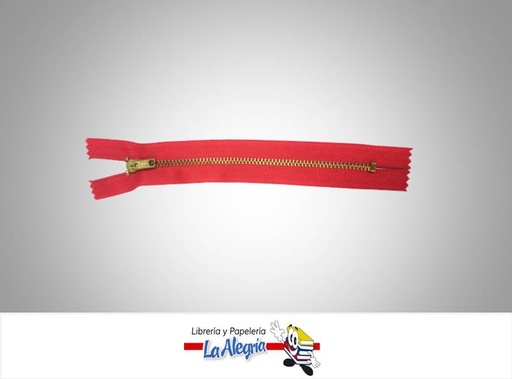 [CIERRE15H003] CIERRE METALICO 15CM ROJO UND MARCA S/M   