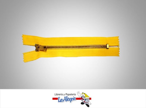 [CIERRE15H041] CIERRE METALICO 15CM MOSTAZA UND MARCA S/M   