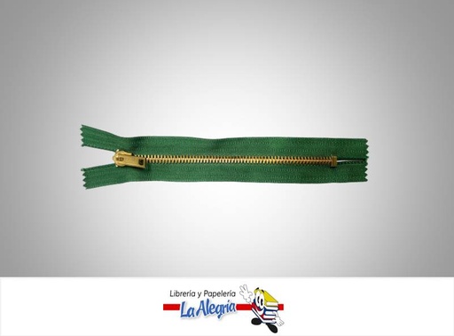 [CIERRE15H075] CIERRE METALICO 15CM VERDE NAVIDAD UND MARCA S/M   