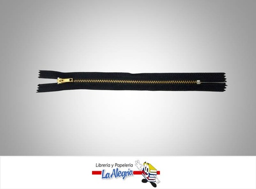 [CIERRE20H002] CIERRE METALICO 20CM NEGRO UND MARCA S/M   