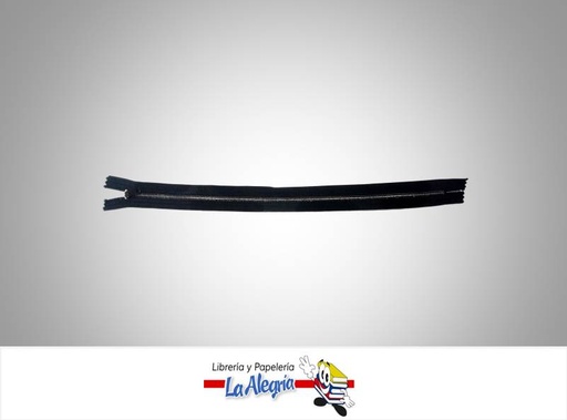 [CIERRE30H002] CIERRE METALICO 30CM NEGRO UND MARCA S/M   