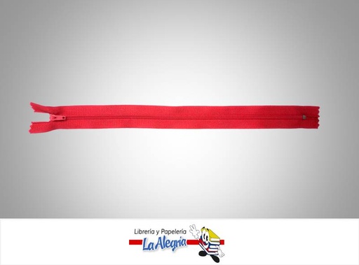 [CIERRE30P003] CIERRE PLASTICO 30CM ROJO UND MARCA S/M   