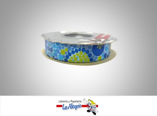 [CINT112007] CINTA DECORADA 20MM AZUL CELESTE XMETRO MARCA S/M   