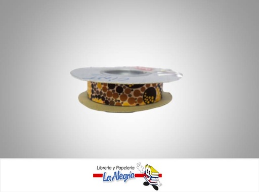 [CINT112033] CINTA DECORADA 20MM MARRON XMETRO MARCA S/M   