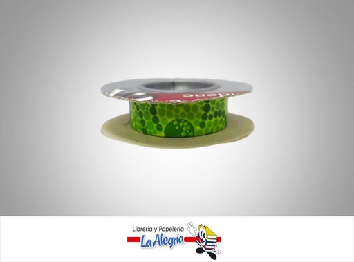 [CINT112072] CINTA DECORADA 20MM VERDE LIMON XMETRO MARCA S/M   