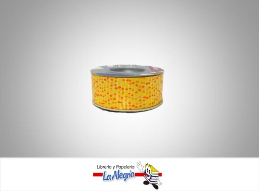 [CINT115002] CINTA DECORADA PUNTOS 28MM AMARILLO XMET MARCA BOLIS   