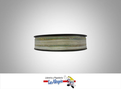 [CINT25MM016] CINTA DECORATIVA MALLA 25MM BLANCO XMT MARCA DECOR WEB   