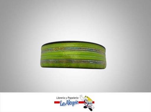 [CINT25MM072] CINTA DECORATIVA MALLA 25MM VERDE/LIXM MARCA DECOR WEB   