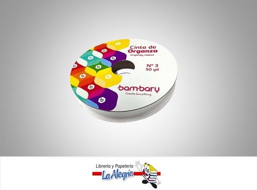 [CINTORG016] CINTA ORGANZA 15MM # 3 BLANCAX METRO MARCA BAMBARY   