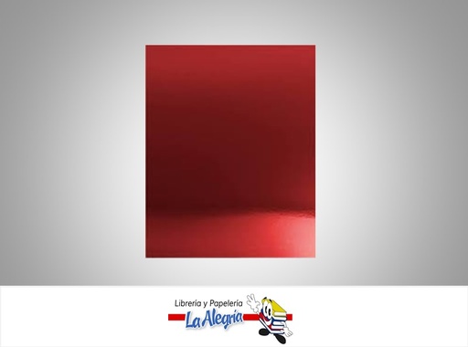 [CMP21X29051] CARTULINA METALIZADA 21X29.5 CM ROJA UND MARCA S/M
