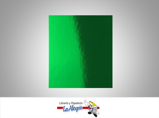 [CMP21X29066] CARTULINA METALIZADA 21X29.5 CM VERDE UN MARCA S/M