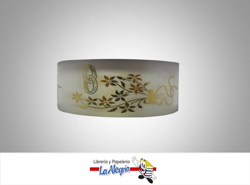 [CN500150022] CINTA DECOTATIVA 50MM DORADO/BLANCO XM MARCA BOLIS   