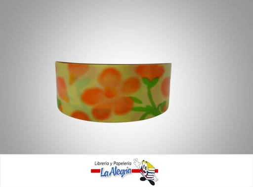 [CN500150042] CINTA DECORATIVA 50MM NARANJA/FLOR XM MARCA BOLIS   