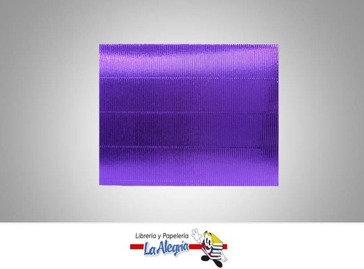[CORRU4038] CARTON CORRU/METALIZADO 32X25CM MORADO U MARCA S/M   
