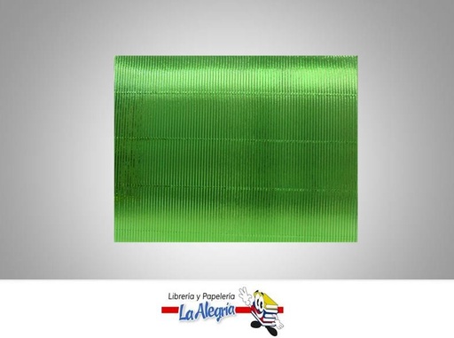[CORRU4066] CARTON CORRU/METALIZADO 32X25CM VRDE UND MARCA S/M   