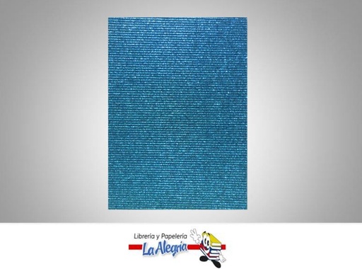 [CORRUGES009] CARTON CORRUGADO ESCARCHADO 50X70 AZUL CLARO MARCA S/M