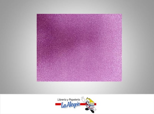 [CORRUGES030] CARTON CORRUGADO ESCARCHADO 50X70 CM LILA MARCA S/M