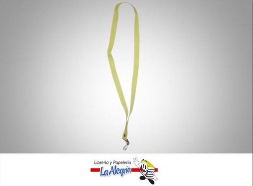 [CPCF001] CINTA PORTA CARNET FINA AMARILLO CLARO MARCA S/M   