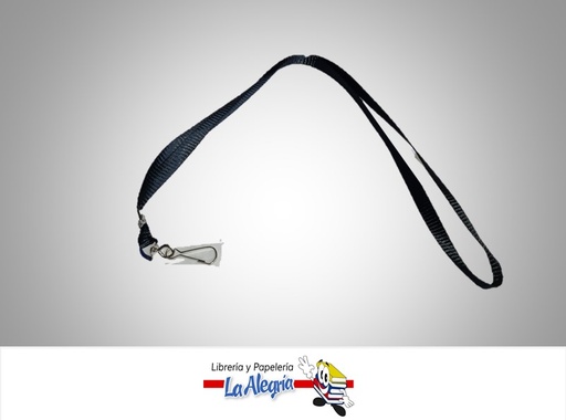 [CPCF039] CINTA PORTA CARNET FINA NEGRO UND MARCA POINTER   